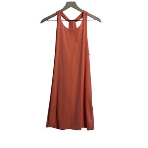 Alice + Olivia Dress Medium Cocktail Orange Silk Tank Swing Trapeze Short Lined